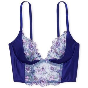 Victoria's Secret SEXY Hummingbird Embroidery Quarter Cup Corset Top